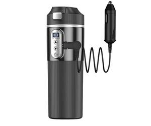 12V/24V Stainless Steel Car Electric Thermal Pace - Portable Car Electronic Kettle With Multiple Temperature Control | 500Ml LCD Display Auto Heater C