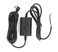 12V/24V to 5V 2.5A Mini USB Dash Cam Hardwire Kit Left Angle Mini USB Step-Down Line for Parking Monitoring
