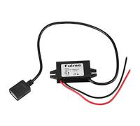 12V 24V to 5V USB Converter, High Efficiency 3A 15W Voltage Regulator with Protection Module for Car Audio Flame Retardant Plastic 1 Pack