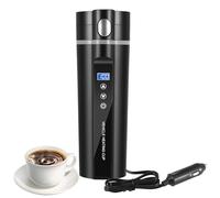 12V/24V Travel Kettle for Car Truck, 450ML Portable Travel Electric Cup with Cigarette Lighter, Quick Heating Car Kettle with LCD Display, Electric Kettle for Car Water Tea Coffee, Temperature Control