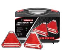 12V 24V Triangular Led Battery Magnetic Wireless Towing Trailer Rear Tail Lights Assemblies For Truck Lorry Caravan