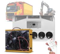 12V/24V Truck Cab Air Conditioner with Remote Control, Split Type AC for RV Trucks Tractor, Electric Split RV AC Unit Dc Air Conditioner for Camping, RV, Bus Caravan - Fast Cooling