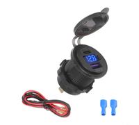 12V 24V USB Car Charger Socket 40W Dual Port PD for qc3.0 Fast Charging with Blue LED Voltmeter