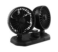12V 24V USB Car Cooling Fan with Dual or Single Head, Two Adjustable Speeds, Dual USB Charging Ports and 360 Degree Rotation (24V Double Head)