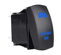 12V 24V Waterproof 5 Pin LED Light Bar Toggle Rocker Switch On OFF,LED Light Bar Waterproof Rocker Switch,for Truck Pickup Bed Light Rock Lights Cars Boats Camper RVs (blue