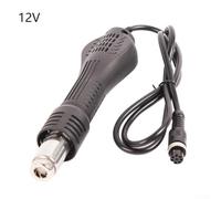 12V 24V Welding Table Handle Replacement for 858D for 858A Solder Station hot air rework Soldering Repair Tools with Non Slip Silicone Body (12V)