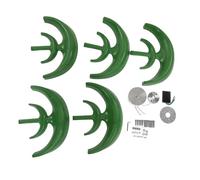 12V 24V Wind Turbine Generator Kit 5 Blades Vertical Shaft High Efficiency Renewable Energy System for Home Marine Monitoring Solar Power Aluminum Alloy Plastic 10250g (100W)