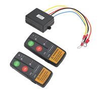 12V 24V Wireless Winch Remote Control Kit, 75ft Range Universal Electric Smart Winch Remote Control Switch Set with Built In Antenna for Car ATV Truck