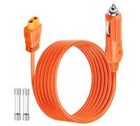 12V-24V XT60 Car Charger to Cigarette Lighter Solar Cable 2M 14 AWG with 2 pcs 15A Fuse for Anker SOLIX C300 EcoFlow Delta Bluetti EB55 Portable Power Station XT60 Female Connector to Cigarette Socket