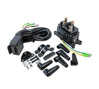 12V 250A Winch Solenoid Relay Contactor with Terminal Caps & Winch Rocker Thumb Switch with Mounting Brackets Handle Bar Control Switch for ATV UTV 1500lb-5000lb | Fit for HONDA, POLARIS, BADLAND etc.