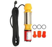12V 250W Solar Deep Well DC Deep Well Pump, Solar Deep Well Pump Pump Mechanical Sealing 8m Lift DC with 3 Joints 1in 1.5in 2in for Families Farms