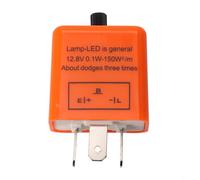 12V 3-Pin LED Flasher Relay Adjustable for Motorcycle Adjustable Electronic Flasher Relay 12V 3-Pin Orange Motorcycle Turn Signal Flasher 12V 3-Pin LED Compatible 12V 3-Pin Flasher Relay 0.1W-150W for