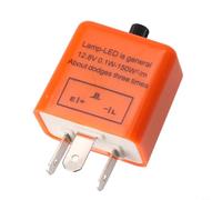 12V 3 Pin LED Flasher Relay for Motorcycle Turn Signal Light | for durable orange plastic housing, heat resistant, stable performance, 3-pin standard design, long for service life