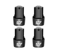 12V 3000mAh Rechargeable Lithium-ion Battery with Charger, Compatible with Electric Screwdrivers/Drills/mini Angle Grinders(4pcs)