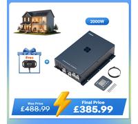 12V 3000W HF Inverter Charger Pure Sine Wave High-Frequency - 2000W / w/ Free Bluetooth Module (save £39.99)