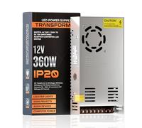 12V 30A 360W Universal Regulated Switching Power Supply Adapter Switch 100-220V AC to DC 12 Volt 30 Amp LED Driver Transformer(360)