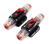 12V 30A Circuit Breaker Reset Fuse PowMr, Audio Inline Fuse Holder 30 Amp With Manual Reset for Car Audio, Stereo Switch and Solar Inverter System (2 Pack)