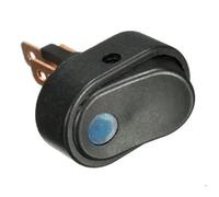 12V 30A Led Light DIY Rocker Toggle Switch SPST ON-OFF For Car Modification Truck Van Boat Push Button 3pins Black 10Pcs(Blue Light)
