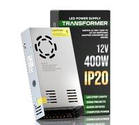 12V 33A 400W DC Universal Regulated Switching Power Supply, Converter AC 240V to DC 12V LED Power Adapter Transformer Driver, LED Strip light,Radio, Computer Project. (400W)