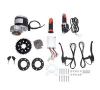 12V 350W Brushed Gear Reduction Motor with Controller Sprocket Chain Throttle Grip Key Brake Handles DIY Modification for Electric Scooter