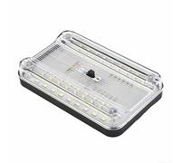 12V 36-LED Interior Dome Light for Cars - Roof, Ceiling & Trunk Reading Lamp with ON-OFF-DOOR Switch, ABS Plastic, White Light, Includes 4 Moun