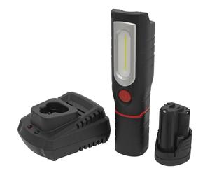 12V 360Â Swivel Inspection Light Kit - 1.5Ah Battery & Charger - 8W COB LED