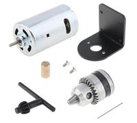 12V-36V 555 Motor Bench Drill Mini Hand Drill Sanding with 0.6-6mm B10 Chuck Mounting Bracket Lathe Press Motor DIY Tool Set