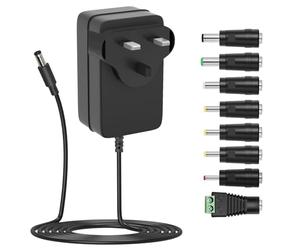 12V 3A 36W Power Adapter - UK Plug, Center Positive, Spring-Loaded DC Connector 5.5x2.1-2.5mm, 1.5m Cable for LED Strips, Routers, Monitors [LEWD]