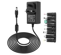 12V 3A 36W Universal Power Supply Cable Adapter, AC DC Cable with 8 Tips Connectors 5.5x2.5mm Multi Plug Head Charger Cord 100-240V 50-60Hz for Household Electronics Camera Speakers Routers Monitor TV