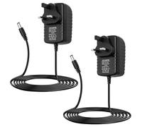 12V 3A Power Supply Adapter UK AC 100~240V to DC 12V Converter 5.5mm x 2.5mm Plug for LED Strip Lights Security Camera Router Audio ADSL Cats Monitors Wall Charger for Home Office Use 2 Pack