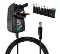 12V 3A Power Supply Adapter - Universal AC 100-240V to DC 12V 36W Power Adapter with 8 Interchangeable Tips 5.5x2.1mm Multi Plug for LED Strip Lights Camera Router Laptop Monitor TV Box Printer