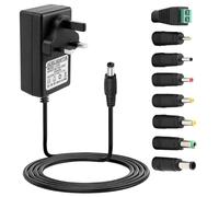 12V 3A Power Supply Cable Adapter UK 36W 3V 4.5V 5V 6V 7.5V 9V 12V 0.5A 1A 2A 3A 8 Replacement Tip AC to DC Charger Cord for CCTV Camera Alexa Echo Dot Routers LED Strips Dab Radio TV Box