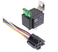 12V 4 Pin Car Relay with 30A Blade Fuse with Harness SPST Normally Open Universal Automotive