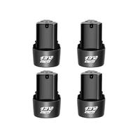 12V 4000mAh Rechargeable Lithium-ion Battery with Charger, Compatible with Electric Screwdrivers/Drills/mini Angle Grinders(4pcs)