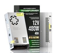 12V 40A 480W, Universal Regulated Switching Power Supply, Ip20 Power Supply For Ac 110-220V To Dc 12V Led Driver Transformers.