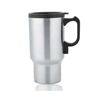 12V 450mL Car Heating Cup, Hot Water Kettle Electric Portable Car Electric Mug Stainless Steel Heated Travel Mug Electric Water Kettle Heated Mug for Water Coffee Milk Tea