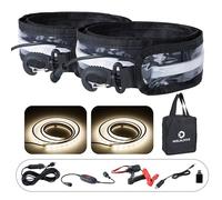 12V 4ft Led Light Strip Dimmable Camping Awning Light with 140 SMD 2835 LED Chips Cabinet Lights , Rv Accessories Waterproof IP67 Multi-Functional Use for Car Tent, Camper Motorhome (2/White)