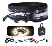 12V 4ft Led Light Strip Dimmable Camping Awning Light with 140 SMD 2835 LED Chips Cabinet Lights , Rv Accessories Waterproof IP67 Multi-Functional Use for Car Tent, Camper Motorhome (1/White)