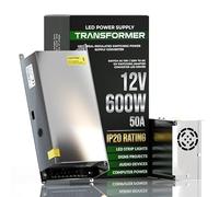 12V 50A 600W Power Supply for LED Lighting Strips Low Voltage Power Supply Universal Regulated Switching Transformer Adapter for 3D Printer CCTV Radio Computer Monitor (600W)