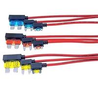 12V 5A 10A 15A 20A Car Fuse Holder Add-a-circuit TAP Adapter Micro Standard ATM APM Blade MINI Medium Simple Safety Device(10PCS,Standard,10A)