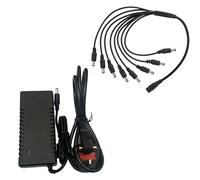 12V 5A 60W Security Camera Power Adapter 100V-240V AC to DC with 8-Way Power Splitter Cable Power Supply for CCTV Security Camera DVR, LED Strip Lights