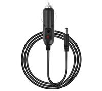 12V 5A Car Cigarette Lighter Power Supply Adapter with 5.5x2.1mm DC Plug, 1.5M/5FT Extension Cable, LED Indicator, Built-in Fuse for Car Rear View Monitors, CCTV Cameras, Dash Cams, Motor Devices