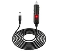 12V 5A Car Cigarette Lighter Power Supply DC 5.5x2.1mm Jack Cigarette Lighter Cable Male Plug In Adapter Extra Long Extension Lead Cord for Dash Cam, Power Station, DVD Player, Rear View Monitor, GPS