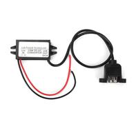 12V 5V/3A Car Voltage Converter USB Phone Charging Module LED GPS MP3 MP4 Compact Black