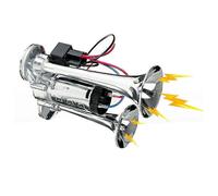 12V 600Db Dual Horn, Super Loud Electric Air Horn for Cars, Electric Pump Horn Silver