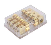 12V 60A Car Holder Box, 1 in 4 Ways Out Blade Block, High Performance Auto Stereo Audio Circuit Holder with Transparent Cover, for Cars Trucks Boats and Other Vehicl