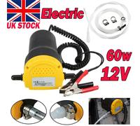 12V 60W Electric Car Oil Fluid Transfer Pump Diesel Extractor Change Vacuum Suction black