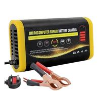 12V 6A Smart Car Battery Charger - Automatic Pulse Repair, LCD Display, Trickle & Fast Charging - Compatible with Lead Acid, AGM, GEL, Calcium - for Car, Motorcycle, SUV, Boat