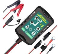 12V / 6V Battery Trickle Charger Maintainer, 1.5A Automatic Smart Float Charger Battery Tender Charger for Motorcycle Lawn Mower Car Boat Tractor ATV, SLA VRLA GEL CELL AGM Lead Acid Batteries
