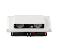 12V 6W Caravan Side Vent Fan, Exhaust Kit for RV Camper, Side Low Power Ventilation Range Hood Extractor Kitchen Bathroom (6W White)